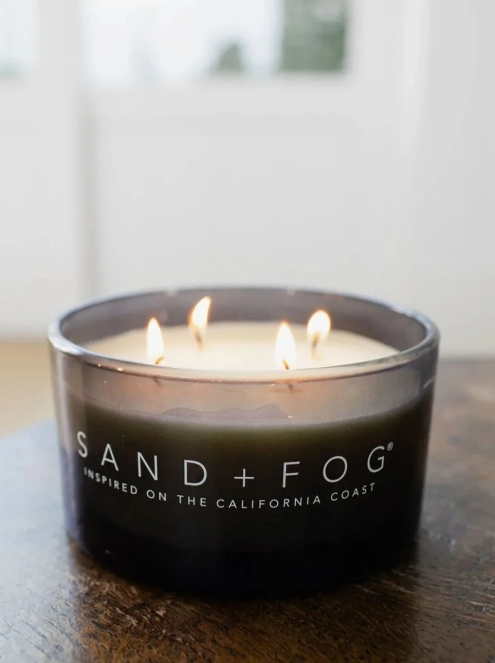 Sand + Fog Fern & Moss 23 oz scented candle ~ HUGE 4-Wick